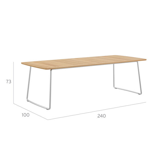 Amari Table 240 x 100 with teak top