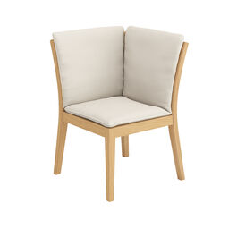 Cushion Valencia Seat Element Corner in the design "Linum/ seams Pearl"