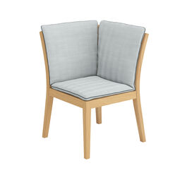 Cushion Valencia Seat Element Corner in the design "River/seams Baltic"