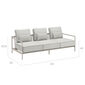 Loreto Three-Seater incl. cushions in the design Sinfonia Gris