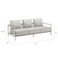Loreto Three-Seater incl. cushions in the design Sinfonia Gris