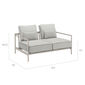 Loreto Two-Seater incl. cushions in the design Sinfonia Gris