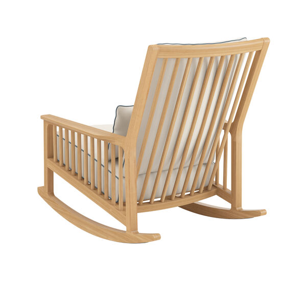 Newhaven Rocking Chair incl. cushion in the design "Linum/seams Indigo"