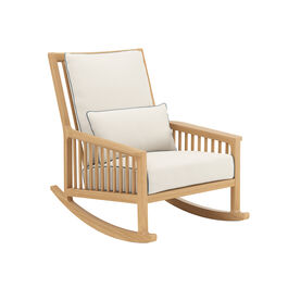 Newhaven Rocking Chair incl. cushion in the design "Linum/seams Indigo"