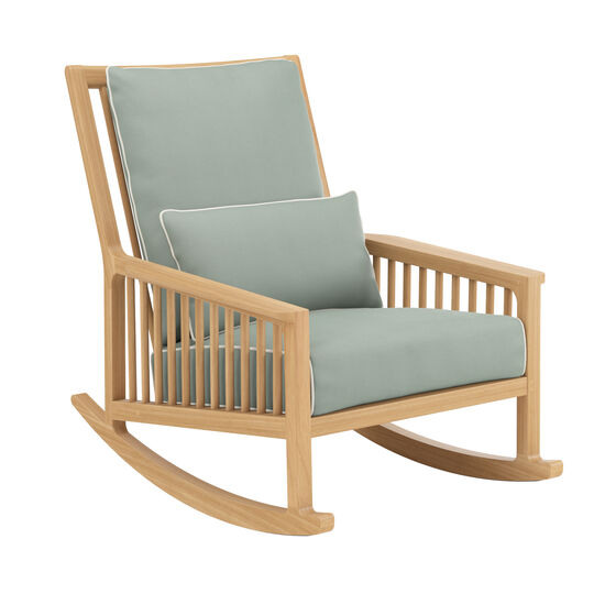 Newhaven Rocking Chair incl. cushion in the design "Mineral/seams Linum"