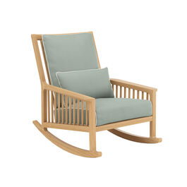 Newhaven Rocking Chair incl. cushion in the design "Mineral/seams Linum"