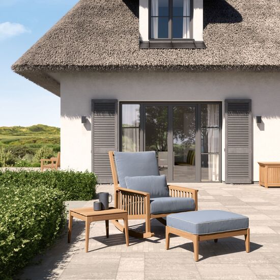 Newhaven Rocking Chair incl. cushion in the design "Indigo/seams Linum"