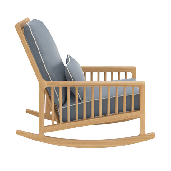 Newhaven Rocking Chair incl. cushion in the design "Indigo/seams Linum"