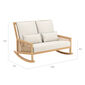 Newhaven Rocking Chair Two-Seater incl. cushion in the design "Linum/seams Indigo"