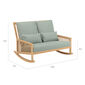 Newhaven Rocking Chair Two-Seater incl. cushion in the design "Mineral/seams Linum"