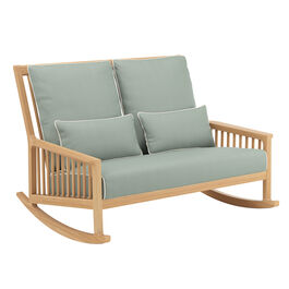 Newhaven Rocking Chair Two-Seater incl. cushion in the design "Mineral/seams Linum"