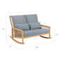 Newhaven Rocking Chair Two-Seater incl. cushion in the design "Indigo/seams Linum"