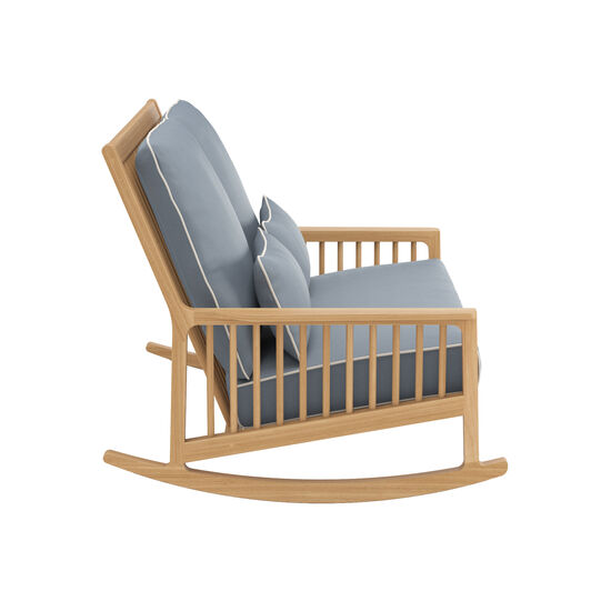Newhaven Rocking Chair Two-Seater incl. cushion in the design "Indigo/seams Linum"