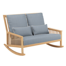 Newhaven Rocking Chair Two-Seater incl. cushion in the design "Indigo/seams Linum"