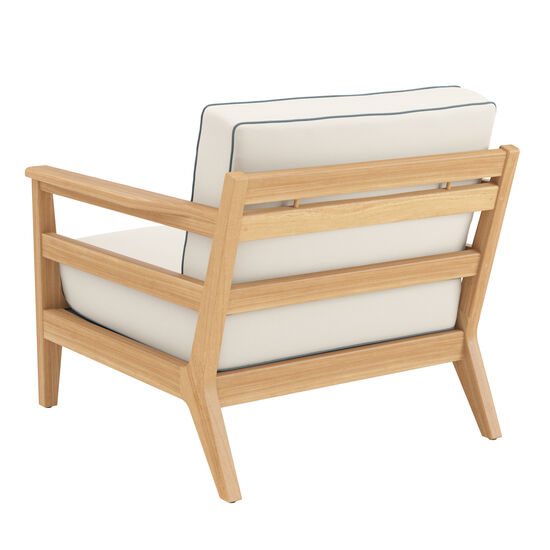 Newhaven Armchair incl. cushion in the design "Linum/seams Indigo"