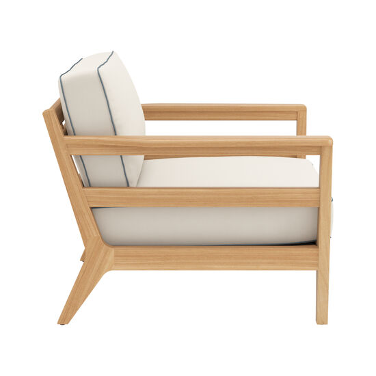 Newhaven Armchair incl. cushion in the design "Linum/seams Indigo"