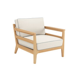 Newhaven Armchair incl. cushion in the design "Linum/seams Indigo"