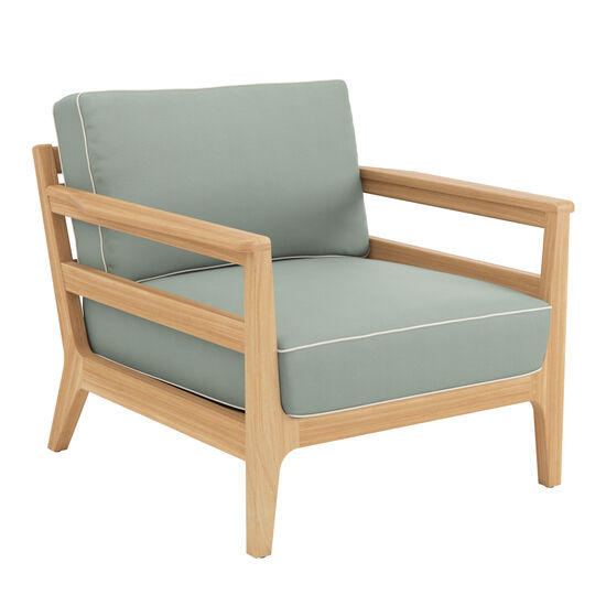 Newhaven Armchair incl. cushion in the design "Mineral/seams Linum"