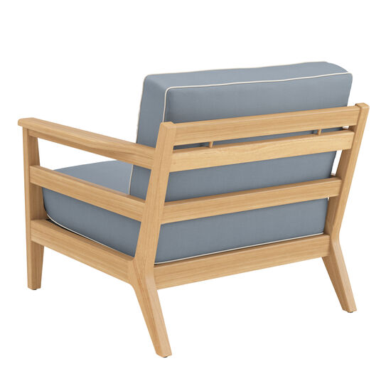 Newhaven Armchair incl. cushion in the design "Indigo/seams Linum"