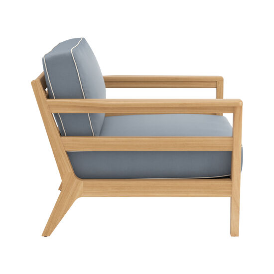 Newhaven Armchair incl. cushion in the design "Indigo/seams Linum"