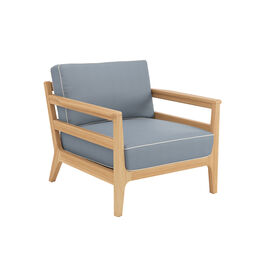 Newhaven Armchair incl. cushion in the design "Indigo/seams Linum"