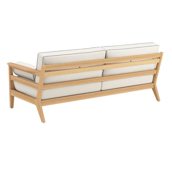 Newhaven Two-Seater incl. cushion in the design "Linum/seams Indigo"