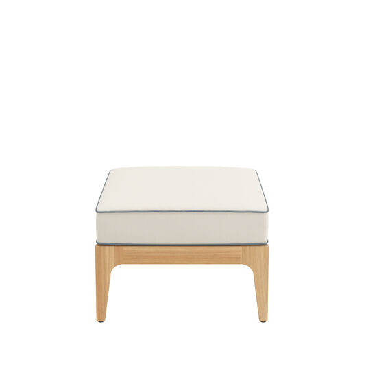 Newhaven Footstool incl. cushion in the design "Linum/seams Indigo"