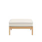Newhaven Footstool incl. cushion in the design "Linum/seams Indigo"