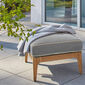 Newhaven Footstool incl. cushion in the design "Indigo/seams Linum"