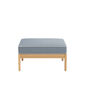 Newhaven Footstool incl. cushion in the design "Indigo/seams Linum"