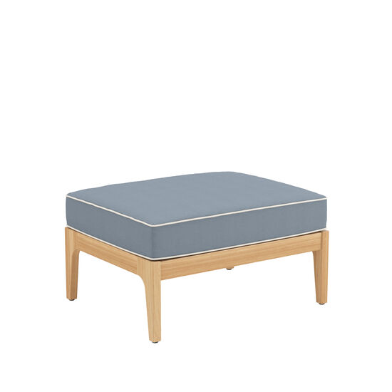 Newhaven Footstool incl. cushion in the design "Indigo/seams Linum"