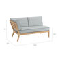 Valencia Lounge Chaise Longue with armrest right in the design "River/seams Baltic"