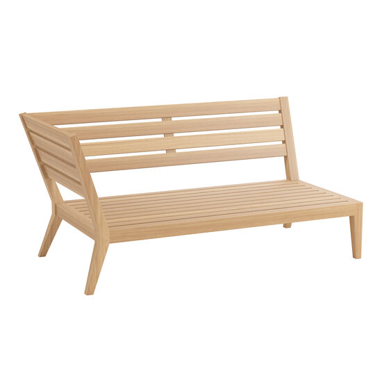 Valencia Lounge Chaise Longue with armrest right in the design "Stone/seams Taupe"