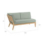 Valencia Lounge Chaise Longue with armrest right in the design "Mineral/seams Taupe"