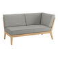 Valencia Lounge Chaise Longue with armrest left in the design "Stone/seams Taupe"