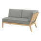 Valencia Lounge Chaise Longue with armrest left in the design "Stone/seams Taupe"