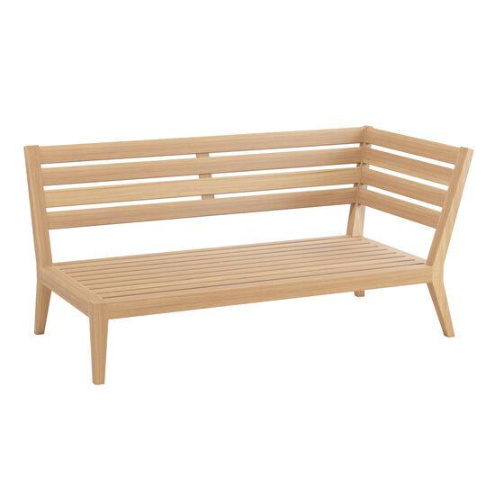 Valencia Lounge Chaise Longue with armrest left in the design "Mineral/seams Taupe"