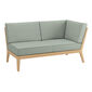 Valencia Lounge Chaise Longue with armrest left in the design "Mineral/seams Taupe"