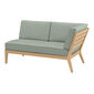 Valencia Lounge Chaise Longue with armrest left in the design "Mineral/seams Taupe"