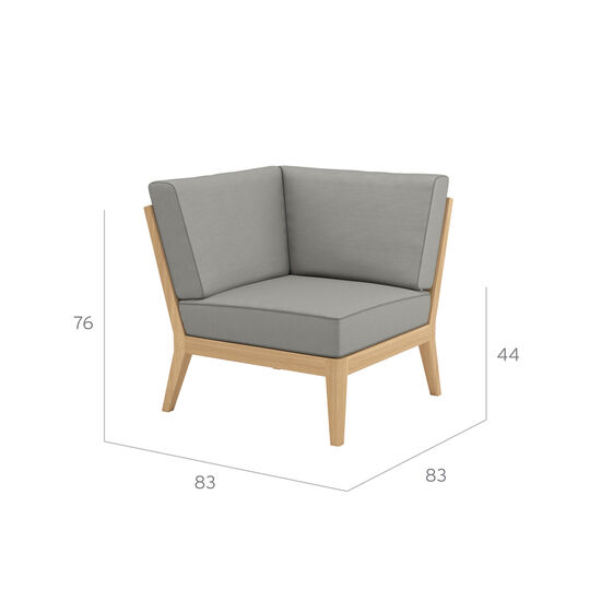 Valencia Lounge Corner Element in the design "Stone/seams Taupe"