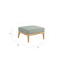 Valencia Lounge Element without backrest in the design "Mineral/seams Taupe"