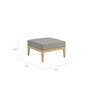 Valencia Lounge Footstool in the design "Stone/seams Taupe"