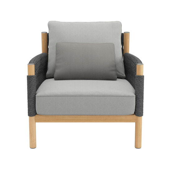 Cavo Lounge Armchair Anthracite incl. cushion in the design "Moon"