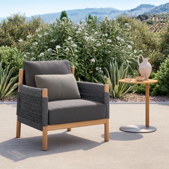 Cavo Lounge  Armchair Anthracite incl. cushion in the design "Anthracite"