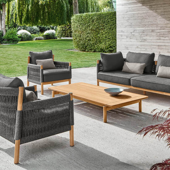 Cavo Lounge  Armchair Anthracite incl. cushion in the design "Anthracite"