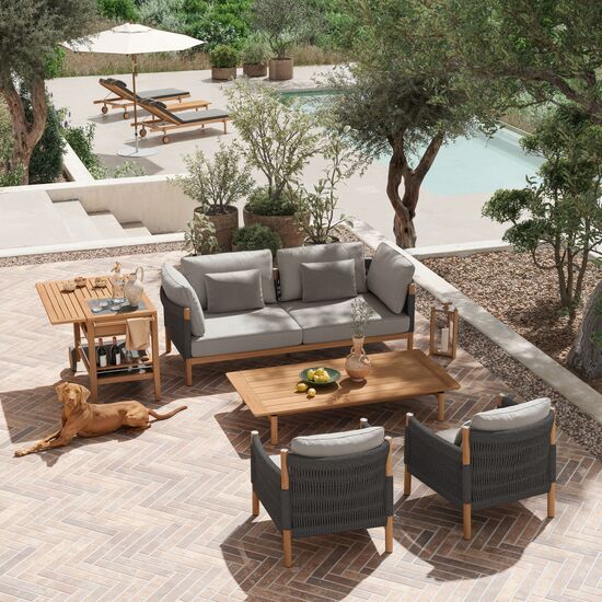 Cavo Lounge Sofa Anthracite incl. cushion in the design "Moon"