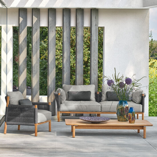 Cavo Lounge Sofa Anthracite incl. cushion in the design "Moon"