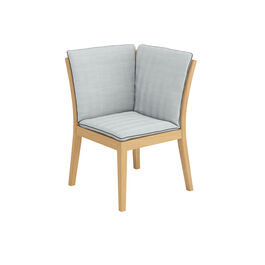 Cushion Valencia Seat Element Corner in the design "River/seams Baltic"