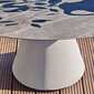 Namur Single-Pedestal Table lightweight concrete round 120 with ceramic top