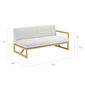 Trey Lounge Sofa with armrest left incl. cushion in the design "Crystal"